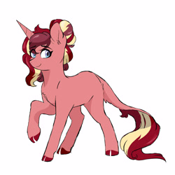 Size: 5000x5000 | Tagged: safe, artist:scarletskitty12, oc, oc only, oc:cabaletta, classical unicorn, pony, absurd resolution, cloven hooves, leonine tail, magical lesbian spawn, offspring, parent:sunset shimmer, parent:twilight sparkle, parents:sunsetsparkle, simple background, solo, unshorn fetlocks, white background