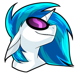 Size: 3600x3600 | Tagged: safe, artist:draikinator, dj pon-3, vinyl scratch, pony, unicorn, female, mare, simple background, smiling, solo, sunglasses, transparent background