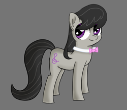 Size: 791x691 | Tagged: safe, artist:shooting star, octavia melody, earth pony, pony, bowtie, cute, female, gray background, mare, simple background, smiling, solo