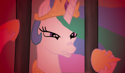 Size: 1536x894 | Tagged: safe, artist:pastthesouthpole, princess celestia, alicorn, pony, angry, chris redfield, chrisposting, drawthread, meme, nose wrinkle, ponified, ponified meme, prison bars, reaction image