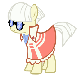 Size: 2900x2912 | Tagged: dead source, safe, picture frame (character), picture perfect, earth pony, pony, clothes, dress, female, glasses, high res, mare, simple background, solo, transparent background, vector