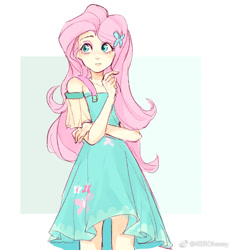 Size: 825x892 | Tagged: safe, artist:keeerooooo1, fluttershy, butterfly, human, better together, equestria girls, rollercoaster of friendship, clothes, female, solo