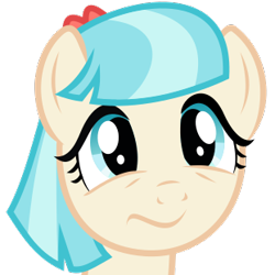 Size: 311x311 | Tagged: safe, coco pommel, earth pony, pony, .svg available, derpibooru, derpibooru badge, meta, solo, svg, vector, wavy mouth