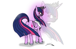 Size: 1345x878 | Tagged: safe, artist:stephancrowns, derpibooru import, twilight sparkle, twilight sparkle (alicorn), alicorn, pony, comic:recall the time of no return, dock, plot, solo, tyrant sparkle