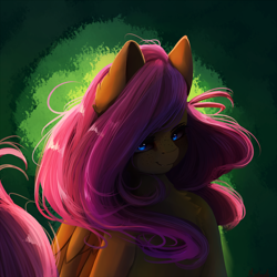 Size: 2000x2000 | Tagged: safe, artist:miokomata, fluttershy, pegasus, pony, female, freckles, looking at you, mare, smiling, solo