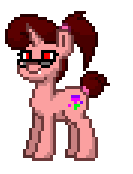 Size: 133x174 | Tagged: safe, artist:lavenderheart, oc, oc only, oc:lavenderheart, pony, unicorn, glasses, nerd, pony town, simple background, solo, white background