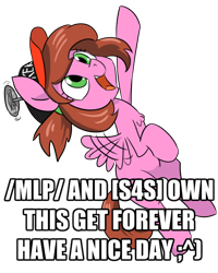 Size: 532x666 | Tagged: artist needed, safe, oc, oc only, oc:keksandra, pegasus, pony, /mlp/, /s4s/, 4chan, :^), chest fluff, cute, fail, female, filly, flapping, flying, get, hat, kek, looking up, meta, ocbetes, open mouth, palindrome get, pointing, propeller hat, s4s tan, simple background, smiling, solo, text, top kek, top lel, transparent background, you tried