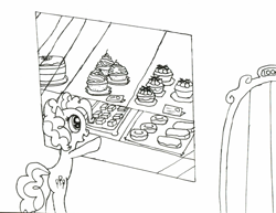 Size: 1280x988 | Tagged: safe, artist:cartooniste2z, pinkie pie, pony, dessert, inktober, sketch