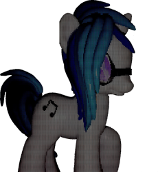 Size: 902x980 | Tagged: safe, artist:transparentist, derpibooru exclusive, dj pon-3, vinyl scratch, pony, blue mane, female, glasses, simple background, solo, transparent background