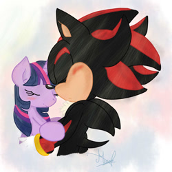 Size: 894x894 | Tagged: safe, artist:katiethecat-1222, artist:shadayloronic, derpibooru import, twilight sparkle, twilight sparkle (alicorn), alicorn, pony, crossover, shadow the hedgehog, sonic the hedgehog (series)