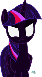 Size: 1500x2730 | Tagged: safe, artist:arifproject, derpibooru import, twilight sparkle, twilight sparkle (alicorn), alicorn, pony, corrupted, dark, female, folded wings, mare, nightmare twilight, nightmarified, simple background, solo, totally not sonic-related, transparent background, vector