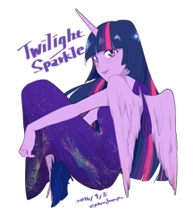 Size: 1024x1183 | Tagged: safe, artist:extraluna, derpibooru import, twilight sparkle, twilight sparkle (alicorn), alicorn, human, alternate costumes, humanized, solo, winged humanization, wings