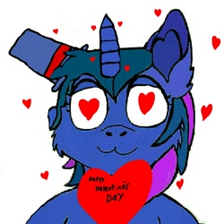 Size: 1200x1200 | Tagged: safe, artist:flashpointsentry2, oc, oc only, oc:flash point, heart eyes, hearts and hooves day, simple background, solo, valentine, valentine's day, white background, wingding eyes