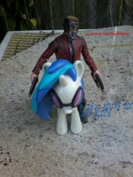 Size: 900x1200 | Tagged: safe, dj pon-3, vinyl scratch, pony, unicorn, marvel, meme, merchandise, starlord