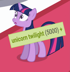 Size: 1019x1054 | Tagged: safe, edit, edited screencap, screencap, twilight sparkle, unicorn twilight, pony, unicorn, the crystal empire, cropped, derpibooru, female, meta, milestone, solo, tags