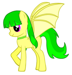 Size: 332x346 | Tagged: safe, oc, oc only, oc:princessglacia, bat pony, pony, pony creator, simple background, solo, spread wings, white background