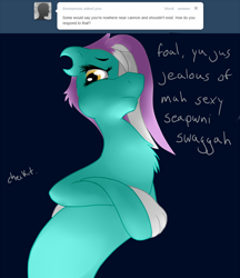 Size: 1280x1481 | Tagged: safe, artist:severus, oc, oc only, oc:windswept, kelpie, sea pony, ask windswept, female, solo, underwater