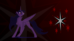 Size: 1920x1080 | Tagged: safe, artist:nebulastar985, derpibooru import, twilight sparkle, twilight sparkle (alicorn), alicorn, pony, corrupted, corrupted twilight sparkle, cutie mark, fanfic, fanfic art, solo, tyrant sparkle