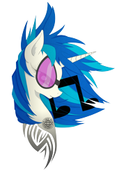 Size: 1300x1900 | Tagged: safe, artist:grayworldcorporation, dj pon-3, vinyl scratch, pony, unicorn, female, glass, mare, music, simple background, stare, tattoo sketch, white background