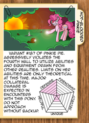 Size: 624x859 | Tagged: safe, artist:mooncustoms, pinkie pie, pony, ask, ask pun, chart, hotblooded pinkie pie, solo, sun