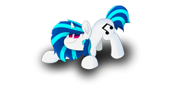 Size: 3840x2160 | Tagged: safe, artist:dark shadow, dj pon-3, vinyl scratch, pony, unicorn, behaving like a dog, simple background, solo, transparent background