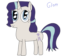 Size: 1762x1352 | Tagged: safe, artist:danishtreats, glory, pony, unicorn, g1, g1 to g4, generation leap, simple background, smiling, solo, white background