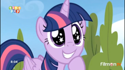 Size: 914x514 | Tagged: safe, derpibooru import, screencap, twilight sparkle, twilight sparkle (alicorn), alicorn, pony, top bolt, solo, starry eyes, wingding eyes