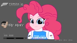 Size: 676x380 | Tagged: safe, artist:forzaveteranenigma, pinkie pie, fanfic:equestria motorsports, equestria girls, forza motorsport 6