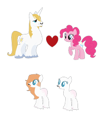 Size: 1181x1345 | Tagged: safe, artist:ilovemlp18, pinkie pie, prince blueblood, oc, earth pony, pony, bluepie, family, female, male, parents:bluepie, simple background, straight, transparent background