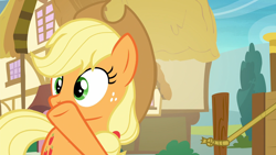 Size: 1920x1080 | Tagged: safe, screencap, applejack, earth pony, pegasus, pony, grannies gone wild