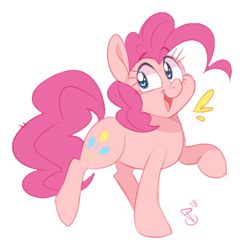 Size: 630x646 | Tagged: safe, artist:pixelyte, pinkie pie, earth pony, pony, simple background, solo, white background