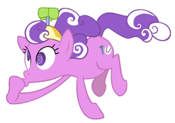 Size: 3000x2116 | Tagged: safe, artist:anitech, screwball, earth pony, pony, background pony, female, flying, hat, high res, mare, propeller hat, simple background, solo, transparent background, vector