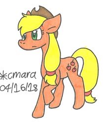 Size: 634x745 | Tagged: safe, artist:cmara, applejack, earth pony, pony, female, mare, solo, traditional art