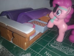 Size: 3264x2448 | Tagged: safe, pinkie pie, earth pony, pony, blind bag, cake, cupcake, display case, everfree customs, food, toy