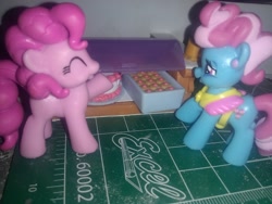 Size: 3264x2448 | Tagged: safe, cup cake, pinkie pie, earth pony, pony, blind bag, cake, cupcake, everfree customs, food, mug, toy