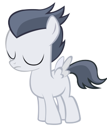Size: 1932x2305 | Tagged: safe, artist:samxjing, rumble, pegasus, pony, colt, eyes closed, male, simple background, solo, transparent background, vector