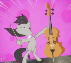 Size: 1057x940 | Tagged: safe, screencap, octavia melody, earth pony, pony, slice of life (episode), bipedal, bravery, cello, courage, cropped, cute, eyes closed, feminism, musical instrument, octavsass, passion, solo, tavibetes, windswept mane