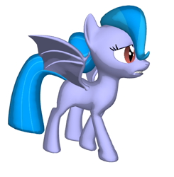 Size: 495x506 | Tagged: safe, oc, oc only, oc:princesscrystlia, bat pony, pony, pony creator, 3d, 3d pony creator, female, filly, ponylumen, simple background, solo, white background