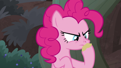 Size: 1280x720 | Tagged: safe, screencap, pinkie pie, earth pony, pony, school raze, female, mare, sniffing, solo