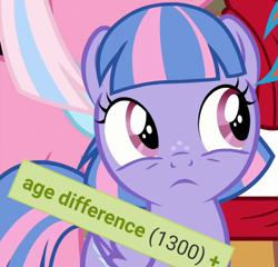 Size: 1059x1015 | Tagged: safe, edit, edited screencap, screencap, clear sky, quibble pants, wind sprint, pegasus, pony, common ground, age difference, concerned, derpibooru, meta, tags