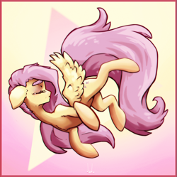 Size: 1805x1795 | Tagged: safe, artist:thegraid, fluttershy, pegasus, pony, eyes closed, female, mare, solo