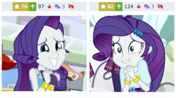 Size: 878x487 | Tagged: safe, screencap, rarity, better together, dance magic, equestria girls, rollercoaster of friendship, spoiler:eqg specials, cute, derpibooru, juxtaposition, meta, please, raribetes, solo focus