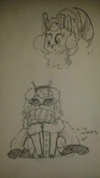 Size: 500x888 | Tagged: safe, artist:whydomenhavenipples, oc, oc only, oc:anon, mothpony, original species, traditional art