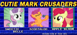 Size: 700x315 | Tagged: safe, apple bloom, scootaloo, sweetie belle, chikara, cutie mark crusaders, king of trios, wrestling