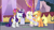 Size: 1366x768 | Tagged: safe, screencap, applejack, inky rose, lily lace, rarity, starstreak, earth pony, pony, unicorn, honest apple, subtitles, the princess bride referance, you keep using that word