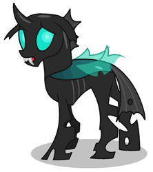 Size: 1068x1202 | Tagged: safe, artist:watermelon changeling, derpibooru exclusive, thorax, changeling, floppy ears, ms paint, open mouth, sad, simple background, solo, white background