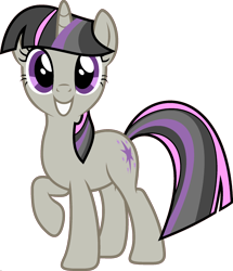 Size: 1920x2233 | Tagged: safe, edit, octavia melody, twilight sparkle, unicorn twilight, earth pony, pony, unicorn, female, fusion, looking at you, mare, palette swap, ponyar fusion, raised hoof, recolor, simple background, smiling, solo, transparent background, vector, vector edit