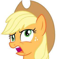 Size: 3630x3750 | Tagged: safe, artist:sketchmcreations, applejack, earth pony, pony, horse play, applejack's hat, cowboy hat, faic, female, hat, mare, open mouth, simple background, solo, transparent background, vector