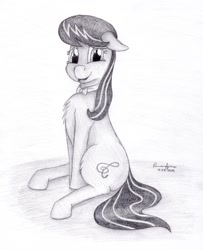 Size: 2391x2938 | Tagged: safe, artist:peruserofpieces, octavia melody, earth pony, pony, female, sitting, solo, traditional art