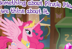 Size: 400x273 | Tagged: safe, idw, pinkie pie, alicorn, spoiler:comic, spoiler:comic57, alicornified, gameloft, gem, idw showified, meme, pinkiecorn, princess of chaos, race swap, wow! glimmer, xk-class end-of-the-world scenario